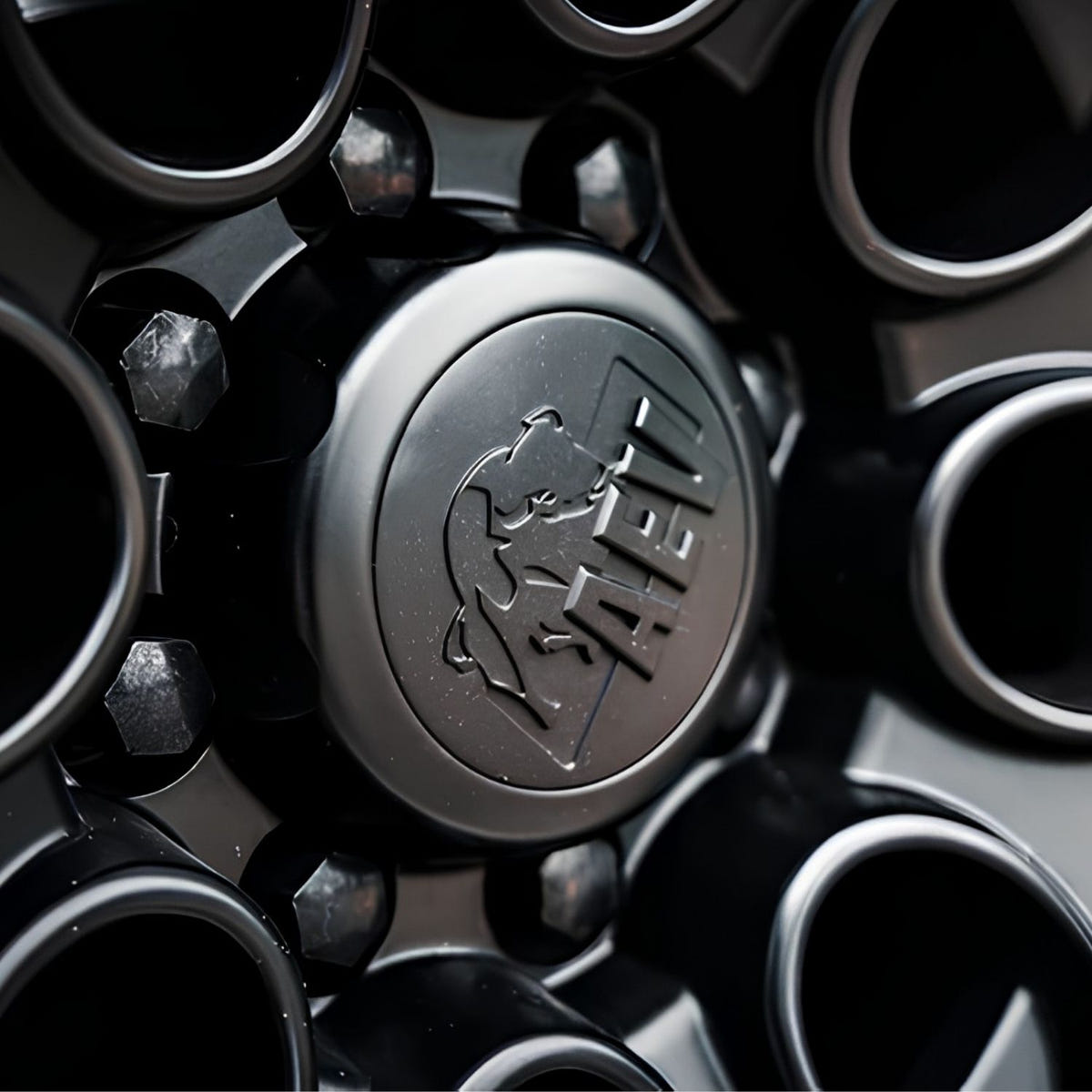 AEV 32-Piece Black Chrome Lug Nut Kit for Ram HD and GM HD Trucks