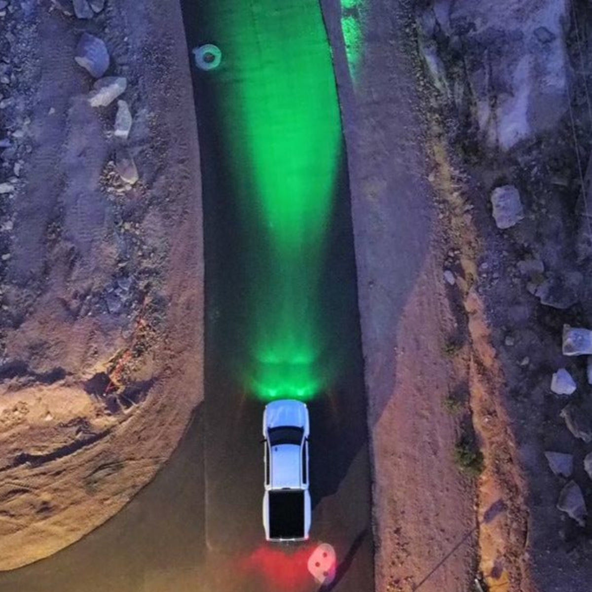 GG Lighting Race Series Green LED Flood Pattern Pod Light