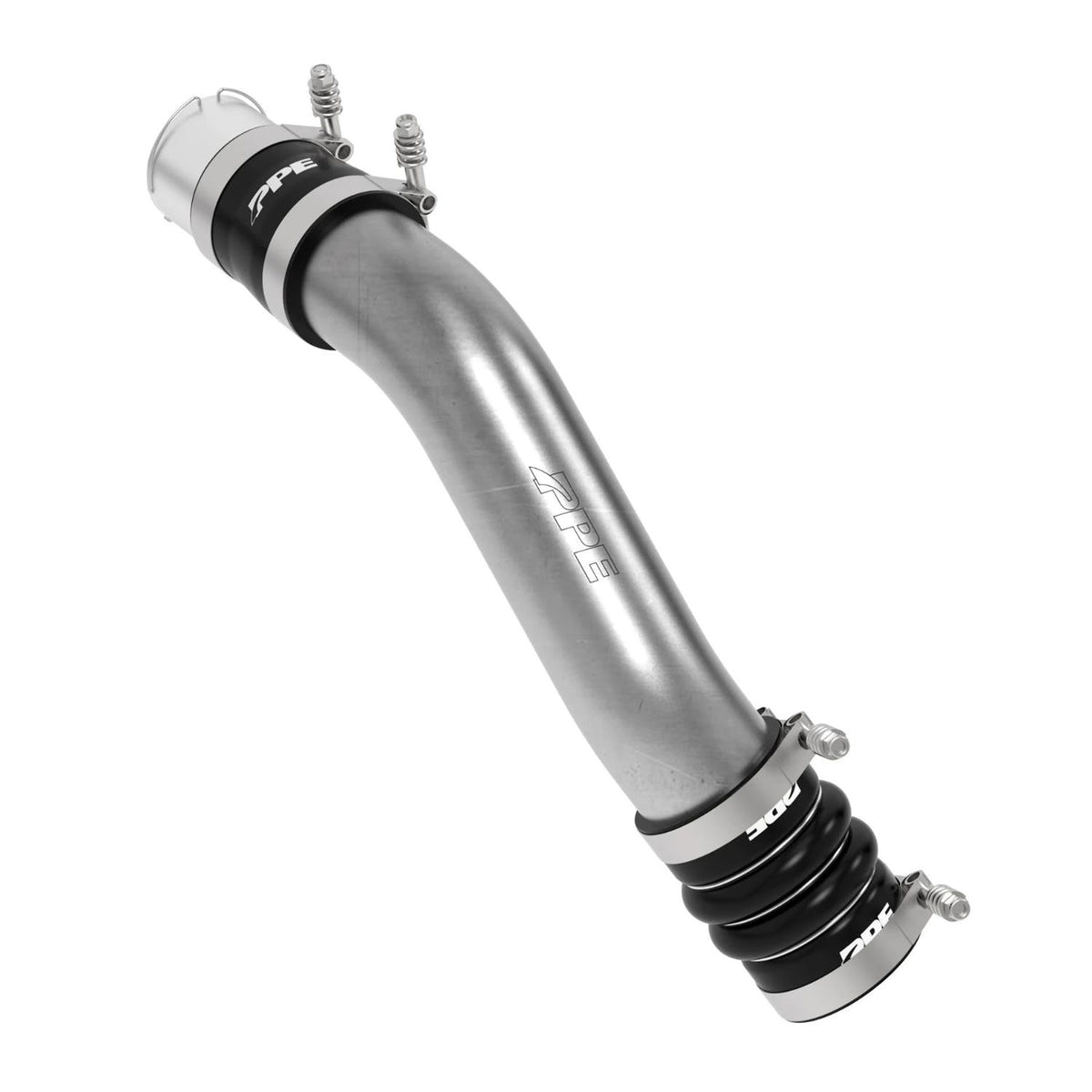 Ford 6.7L Power Stroke hot side intercooler charge pipe 3 inch stainless steel installed engine bay