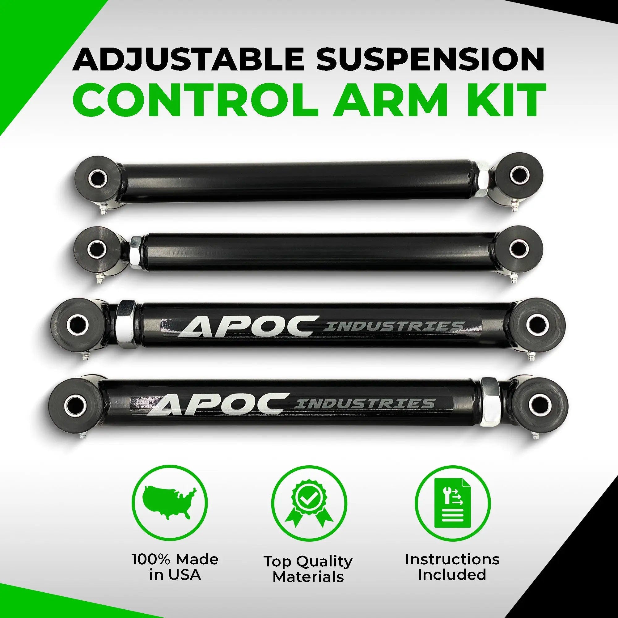 Apoc Industries Front Adjustable Control Arms 94-99 Dodge Ram 1500/2500/3500 4WD