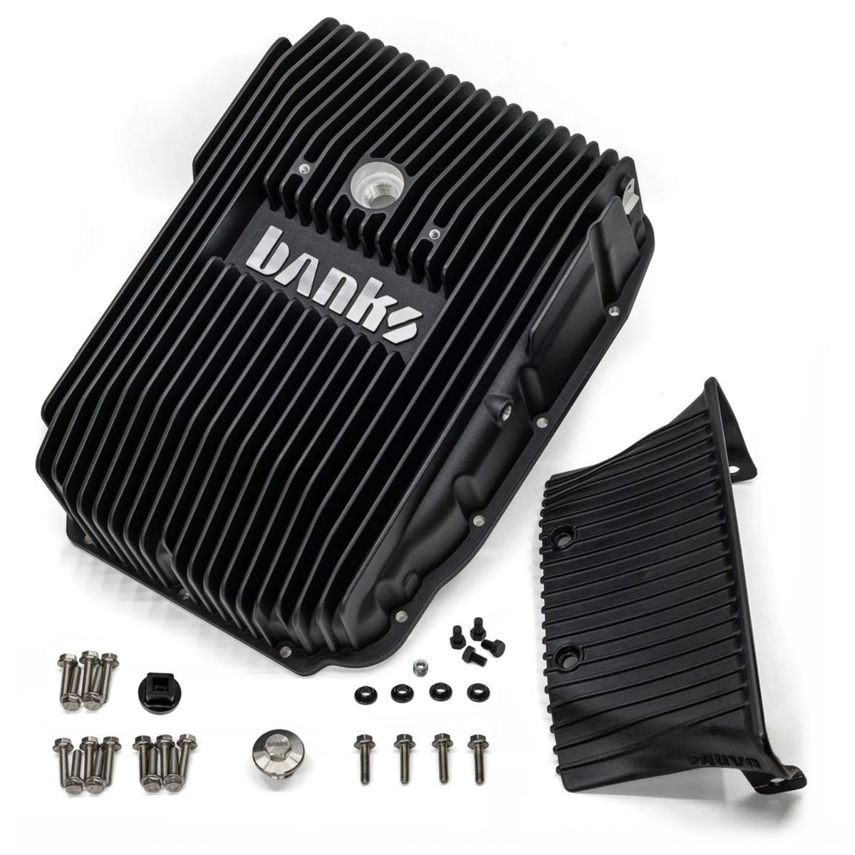 68RFE transmission pan with FlowThru cooling fins
