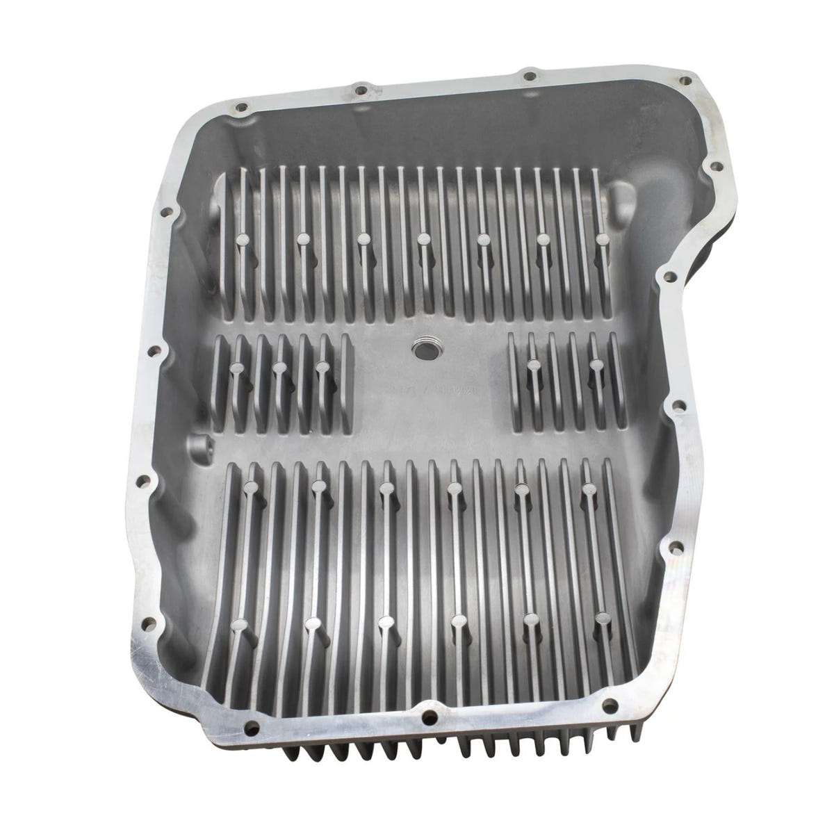Transmission pan adds 3 quarts fluid and improved heat dissipation
