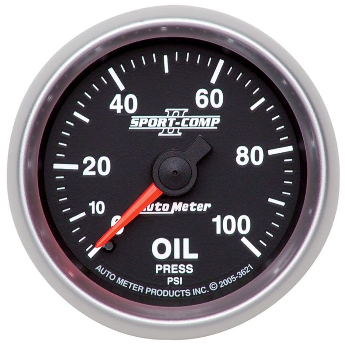 Auto Meter SPORT-COMP II 0-100 PSI Oil Pressure Gauge