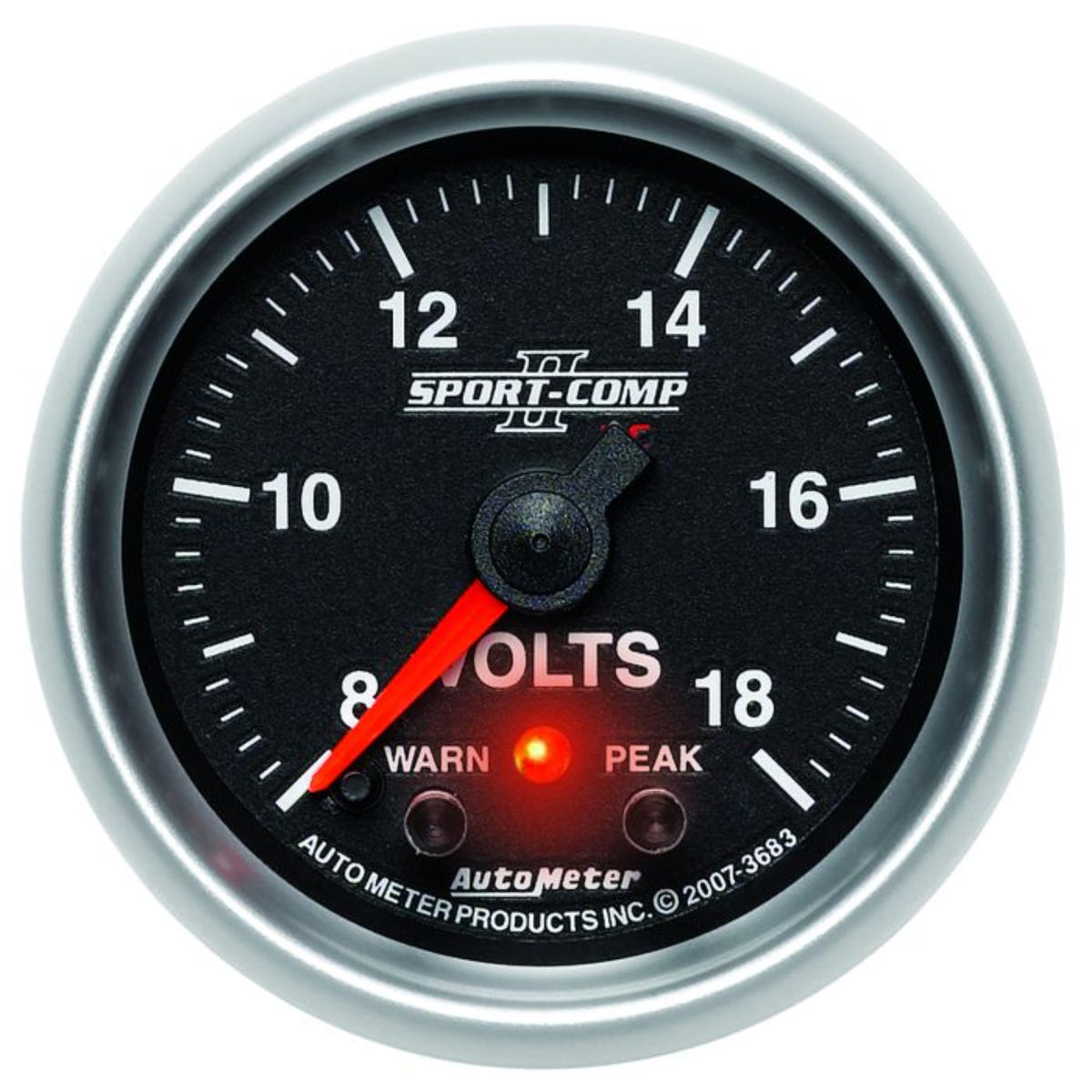Auto Meter SPORT-COMP II 8-18V Voltmeter Gauge