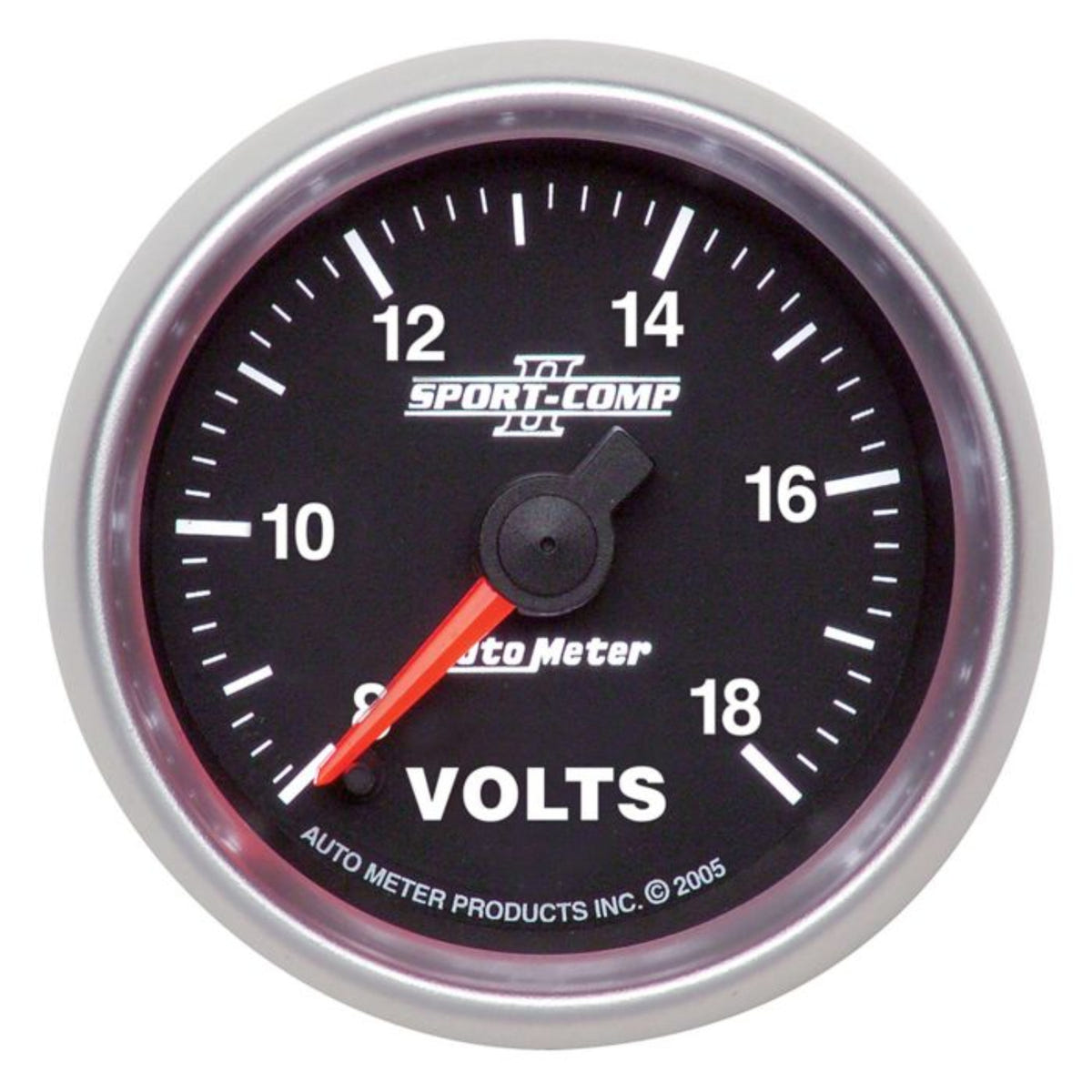 Auto Meter SPORT-COMP II 8-18V Voltmeter Gauge