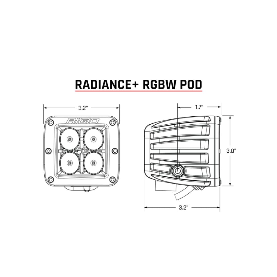 Rigid Industries Radiance Plus Pod RGBW Pair