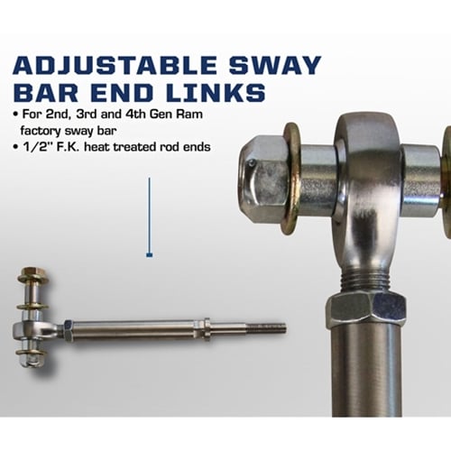 Carli 6" Stainless Sway Bar End Links for 03-13 Dodge Ram 2500 and 3500