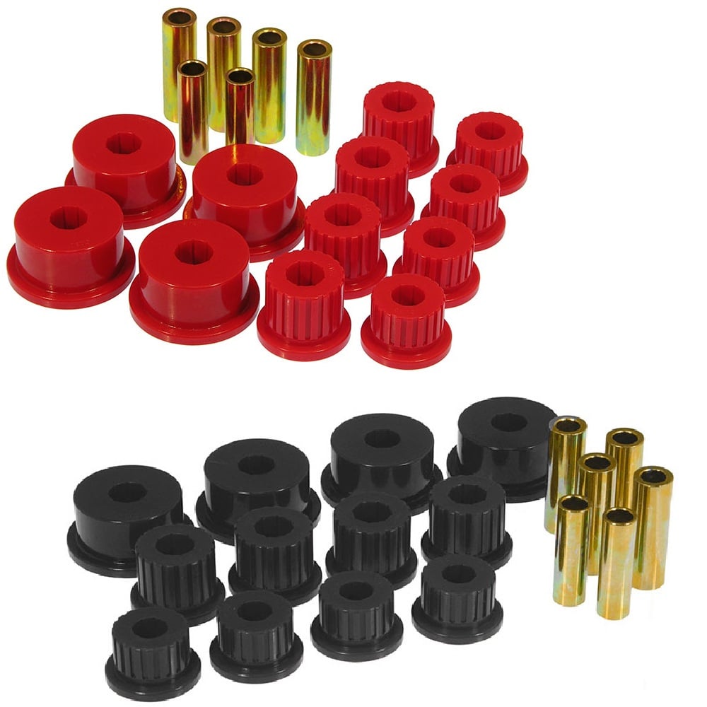 Prothane Rear Spring Eye &amp; Shackle Bushing Kit for 94-99 Dodge 1500 and 2500 and 3500