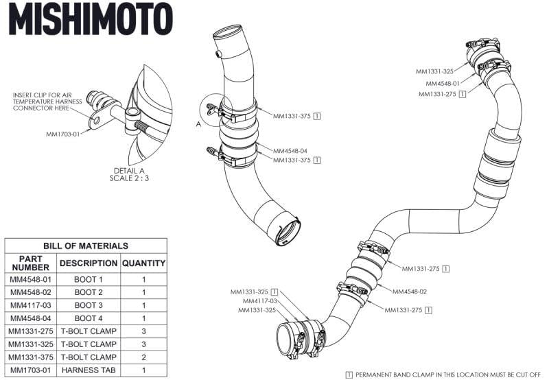 Mishimoto Factory-Fit Boot Kit for 17-19 GM 6.6L Duramax L5P