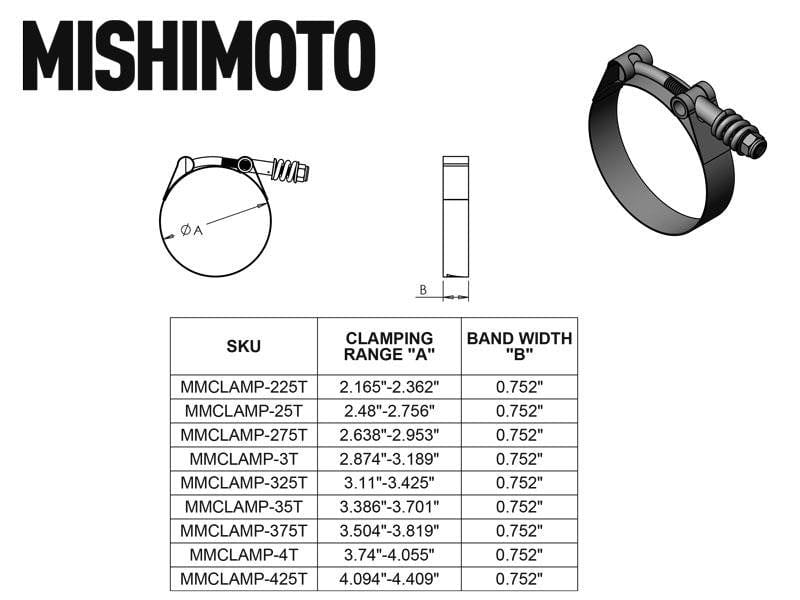 Mishimoto Stainless Steel Constant Tension T-Bolt Clamp
