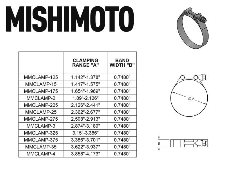 Mishimoto Stainless Steel T-Bolt Clamp
