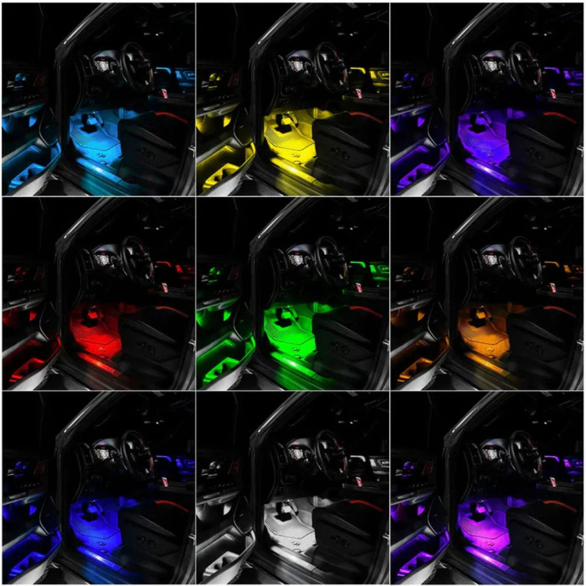 Smartphone controlled RAM interior ambient lighting kit RGB dash illumination