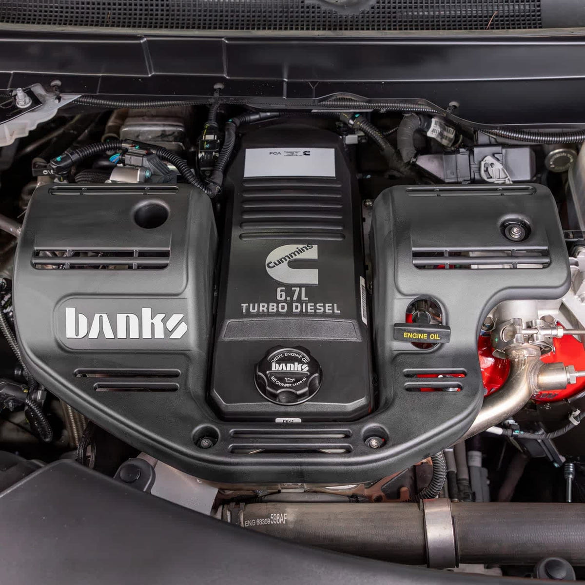 Banks Engine Cover With Oil Cap 07.5-24 Ram 6.7L Cummins