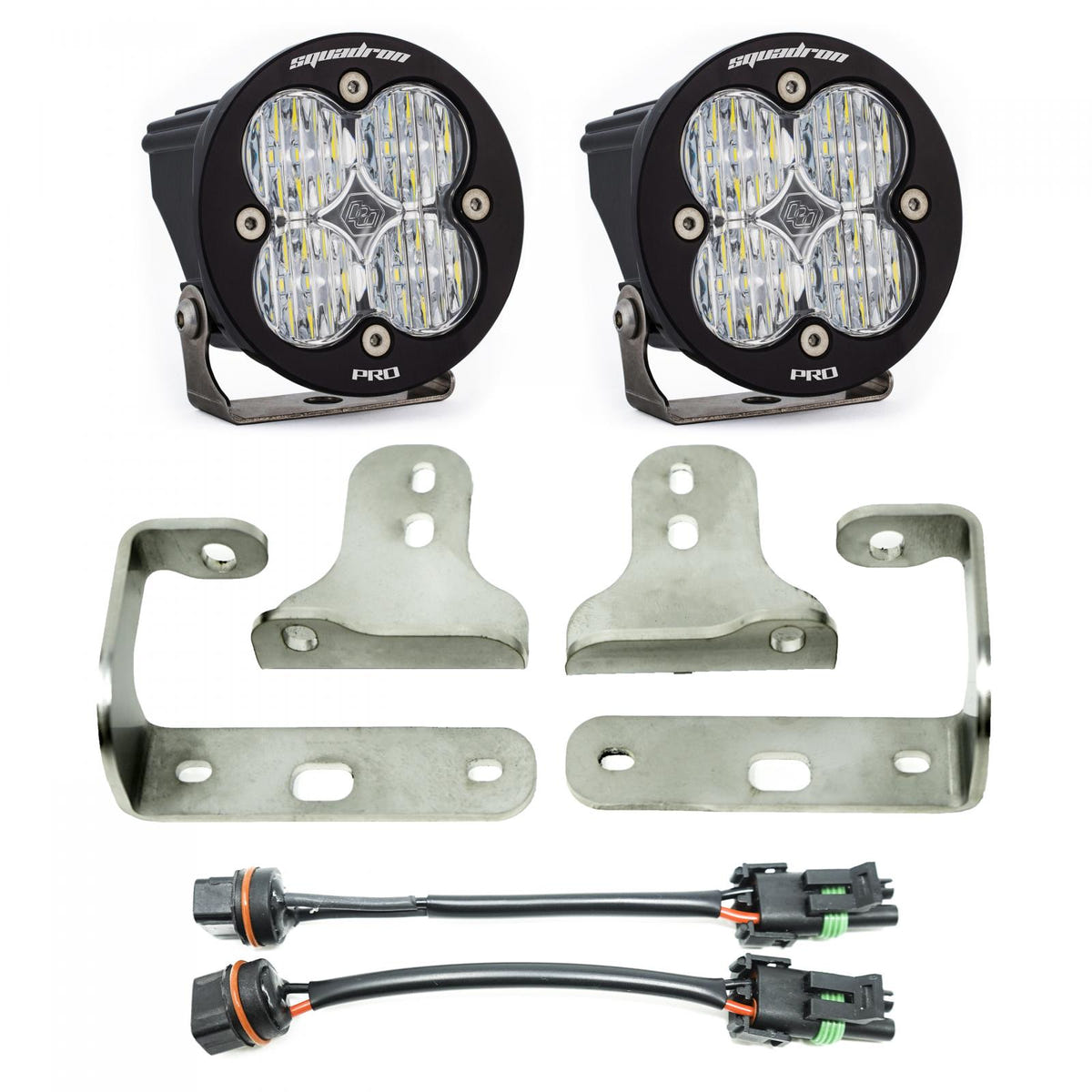 Squadron-R Pro Fog Pocket Light Kit color Clear made for 20-24 Jeep Gladiator and Wrangler