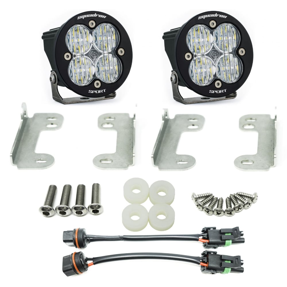 Baja Designs Squadron-R Sport Fog Pocket Light Kit for 18-23 Wrangler JL and for 20-24 Gladiator JT
