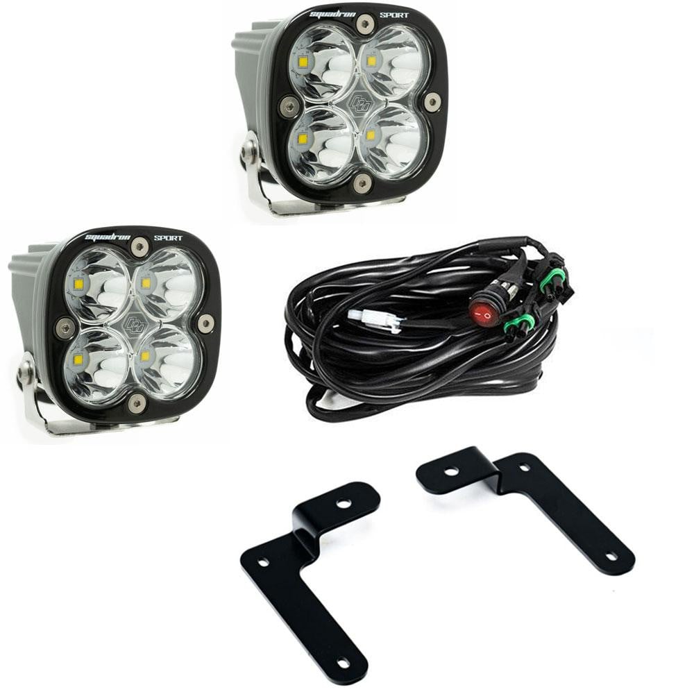 Baja Designs Squadron Sport A-Pillar Front Light Kit and for 20-23 Jeep Wrangler JL and Gladiator JT