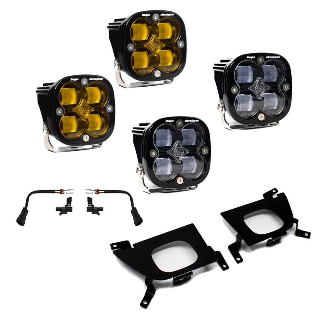Baja Designs Squadron SAE Fog Pocket Light Kit 19 22 Silverado 1500 / 20 22 Silverado 2500HD / 3500