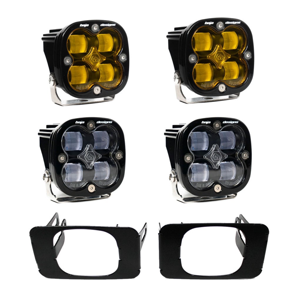 Baja Designs Squadron SAE Fog Pocket Light Kit 17 22 Ford F 250 / F 350 SuperDuty 4x4