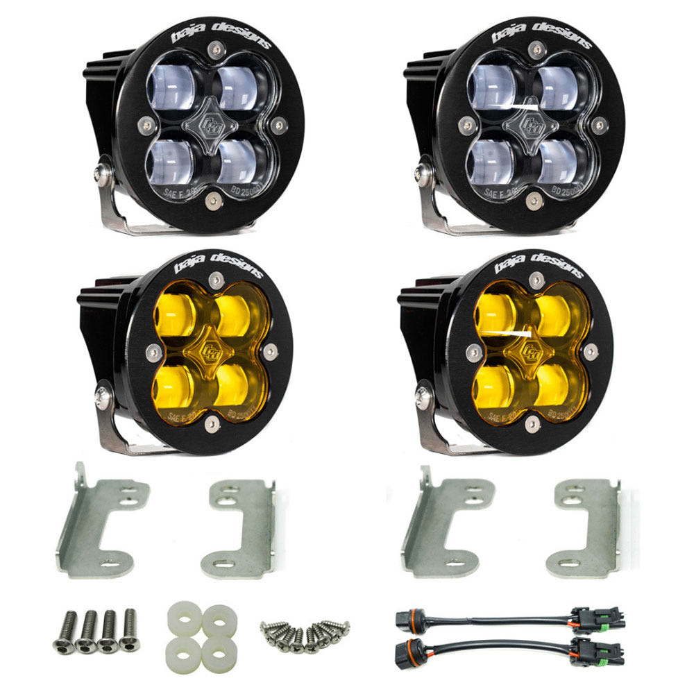 Baja Designs Squadron R SAE Fog Pocket Light Kit 18 23 Jeep Wrangler JL / 20 24 Gladiator JT