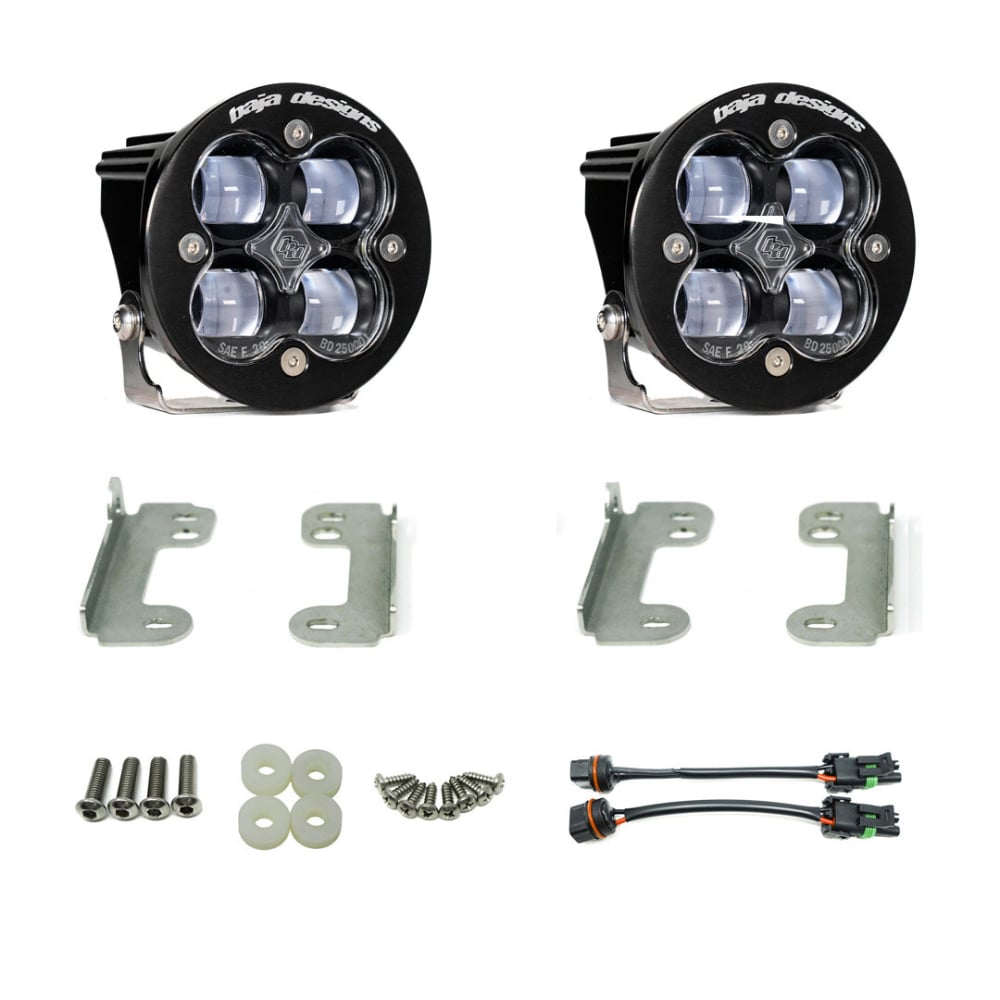 Baja Designs Squadron R SAE Fog Pocket Light Kit 18 23 Jeep Wrangler JL / 20 24 Gladiator JT
