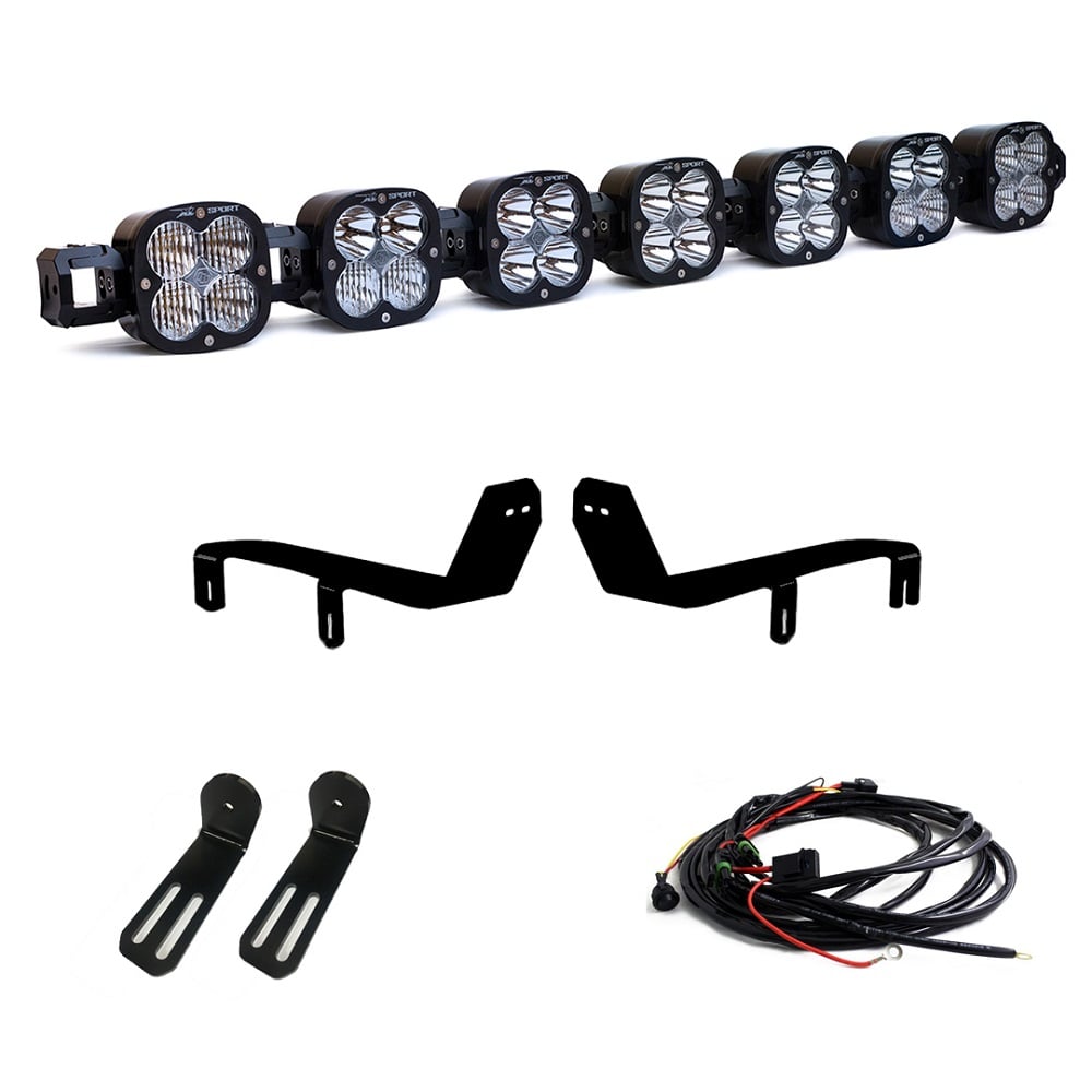 Baja Designs 7 XL Linkable Light Kit With Bumper Bracket for 17-19 Ford Superduty