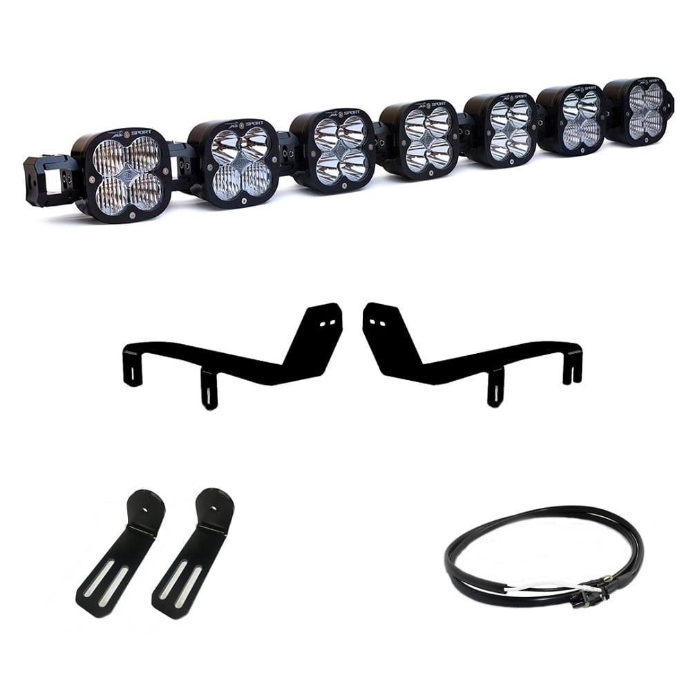 Baja Designs 7 XL Linkable Light Kit With Bumper Bracket for 17-19 Ford Superduty