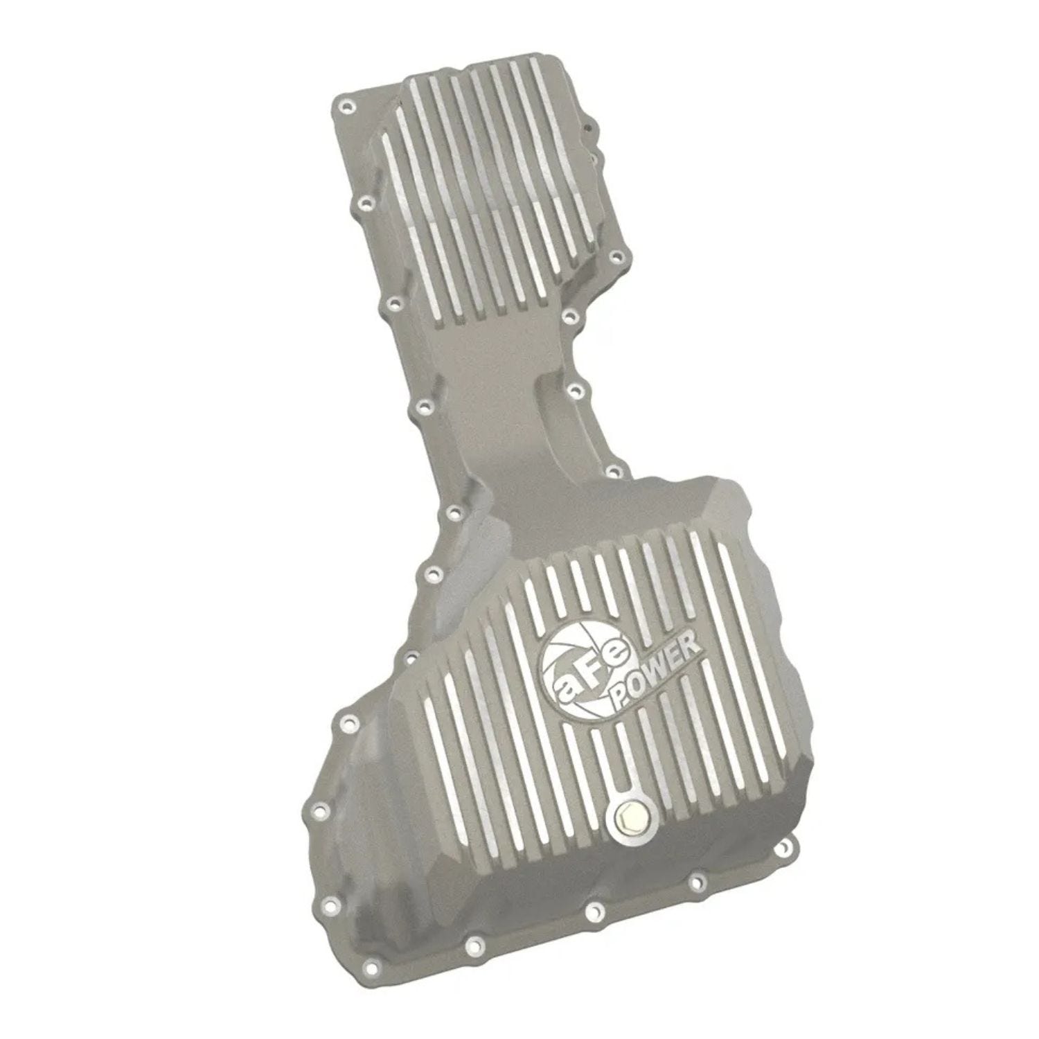 aFe Street Series raw oil pan machined fins 17–19 GM 6.6L L5P Duramax