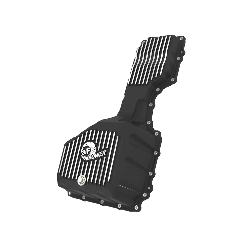AFE Power Pro Series Engine Oil Pan Black With Machined Fins for 17-19 GM 6.6L Duramax L5P