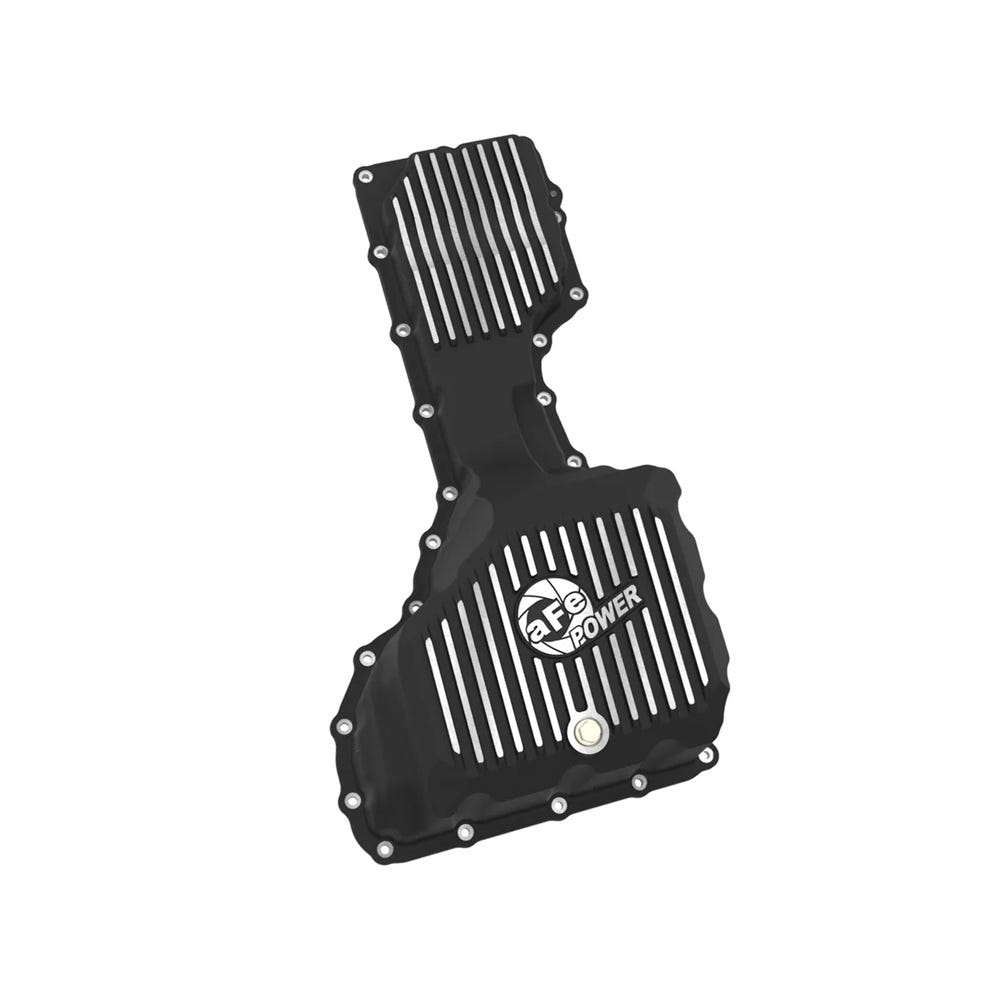 AFE Power Pro Series Engine Oil Pan Black With Machined Fins for 17-19 GM 6.6L Duramax L5P