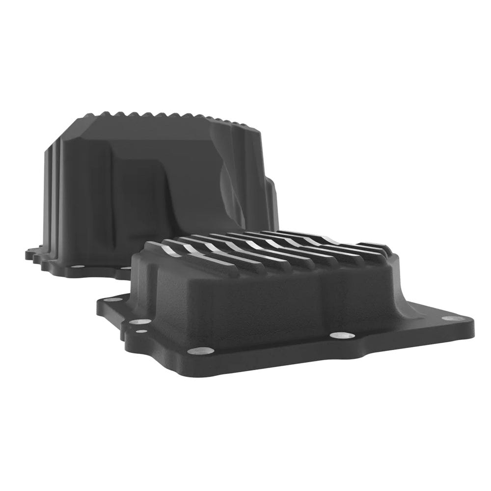 AFE Power Pro Series Engine Oil Pan Black With Machined Fins for 17-19 GM 6.6L Duramax L5P