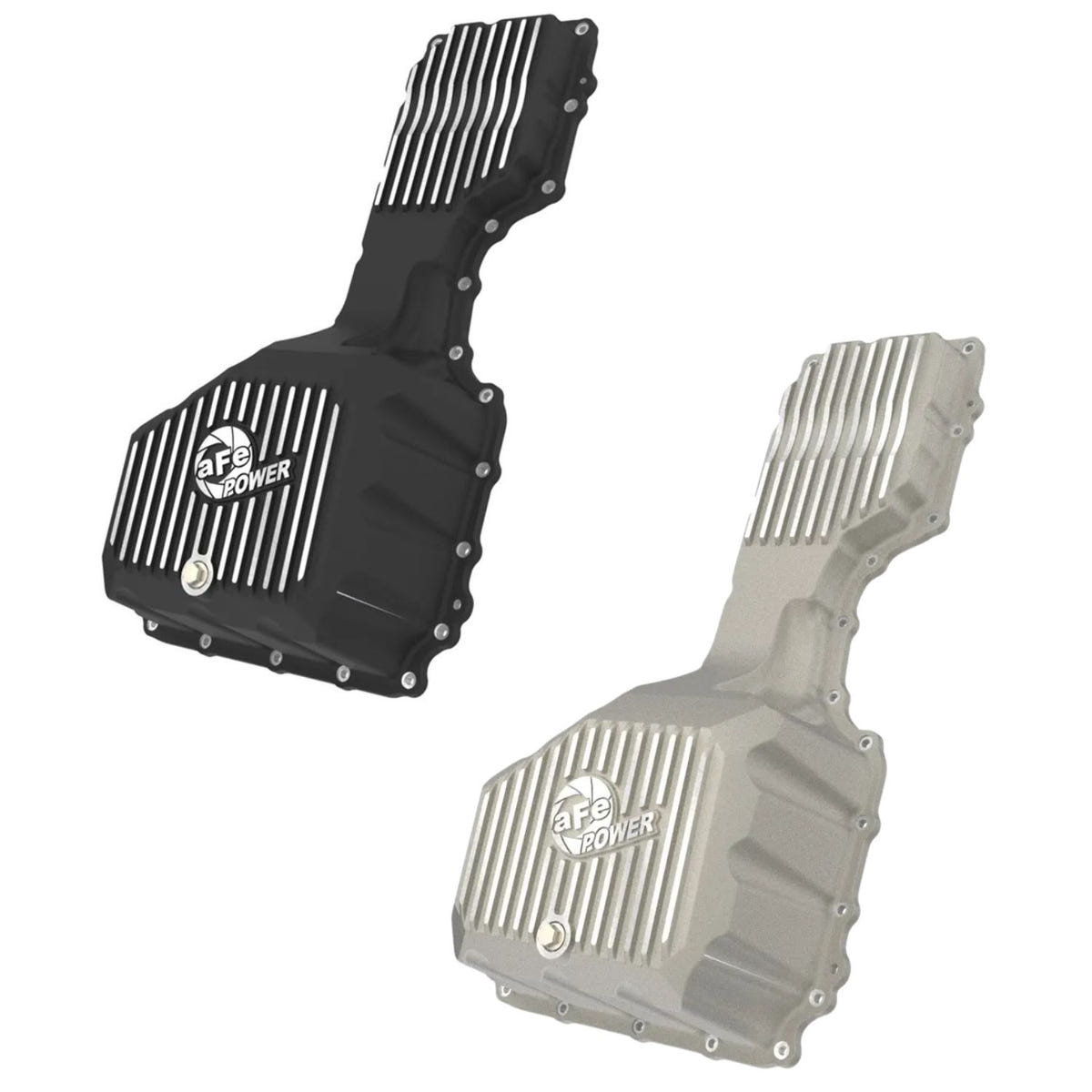 aFe Street Series oil pan raw and black GM 6.6L L5P Duramax 20–25