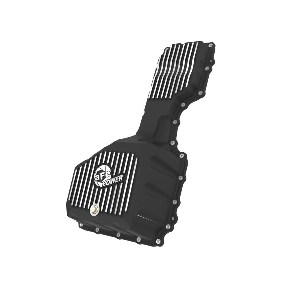 AFE Power Pro Series Engine Oil Pan Black With Machined Fins for 20-25 GM 6.6L Duramax L5P