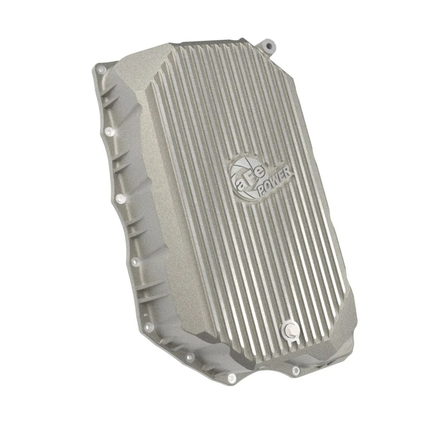 aFe Pro Series cast aluminum black transmission pan cooling fins GM 6.6L L5P Duramax 2020–2025