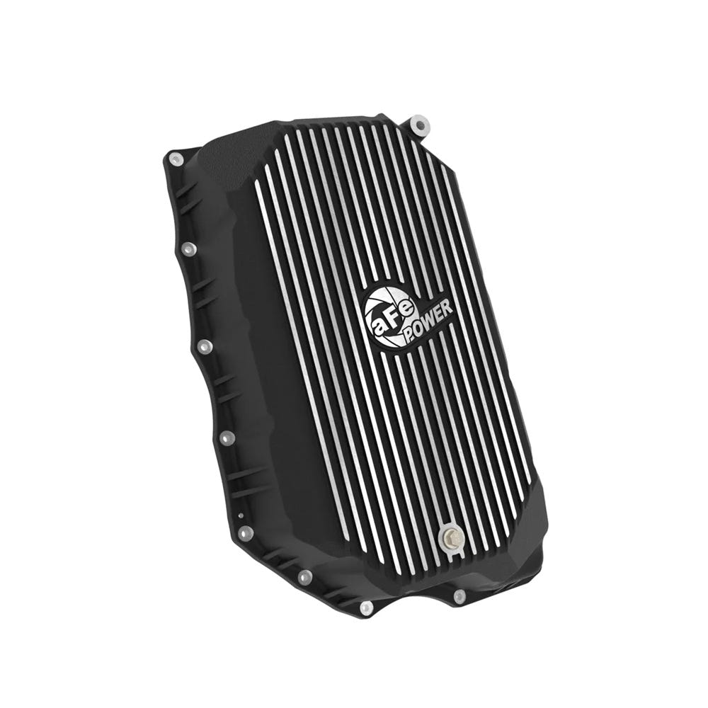 AFE Power Pro Series Transmission Pan Black With Machined Fins for 20-25 GM 6.6L Duramax L5P