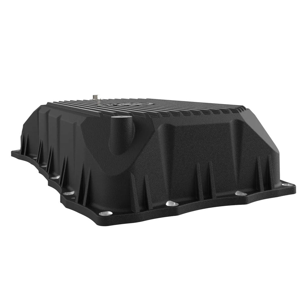 AFE Power Pro Series Transmission Pan Black With Machined Fins for 20-25 GM 6.6L Duramax L5P