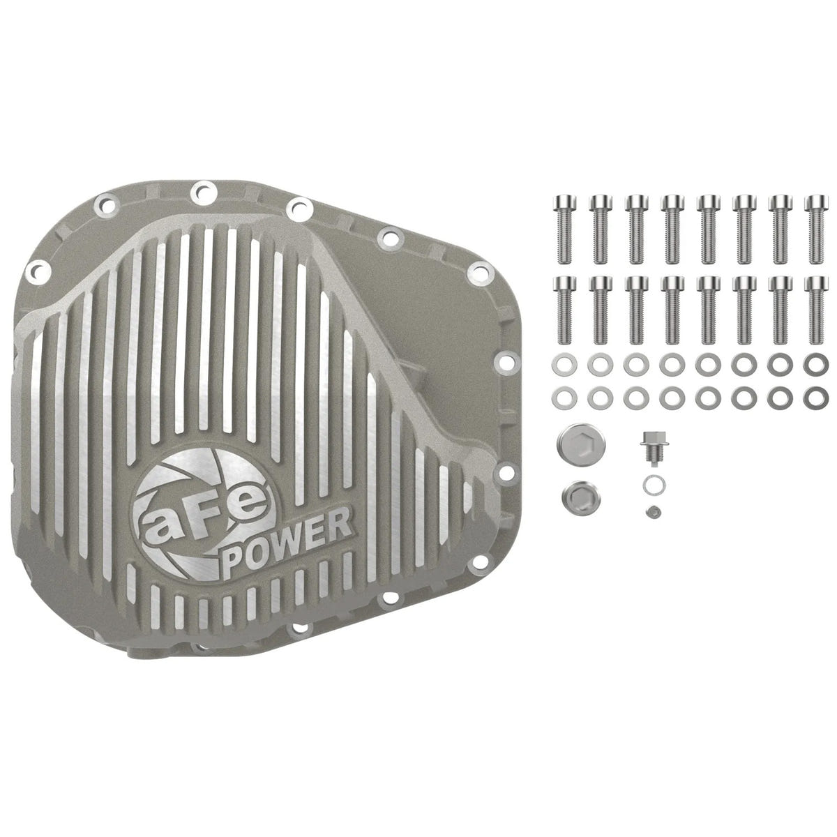 AFE POWER Rear Differential Cover With Machined Fins 23-25 Ford 6.7L Powerstroke