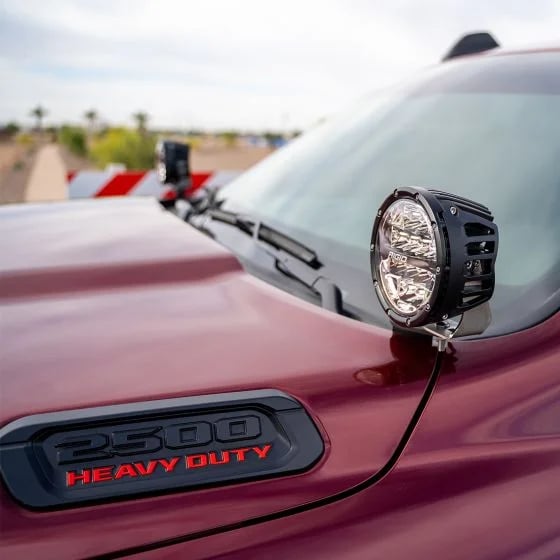 Rigid Industries A-Pillar Light Mounts for 19-23 Ram 2500 and 3500 6.7L Cummins