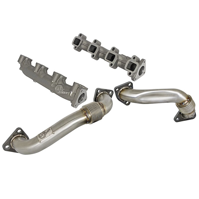AFE BladeRunner Exhaust Manifold &amp; Up-Pipe Kit for 01-04 GM 6.6L Duramax LB7