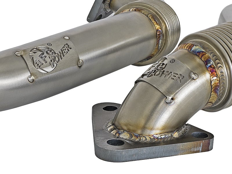 AFE Twisted Steel Up-Pipes for 01-04 GM 6.6L Duramax