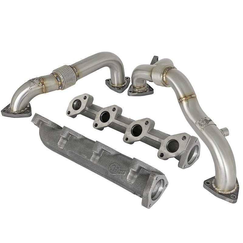 AFE Twisted Steel Headers Up-Pipes for 08-10 6.4L Ford Powerstroke