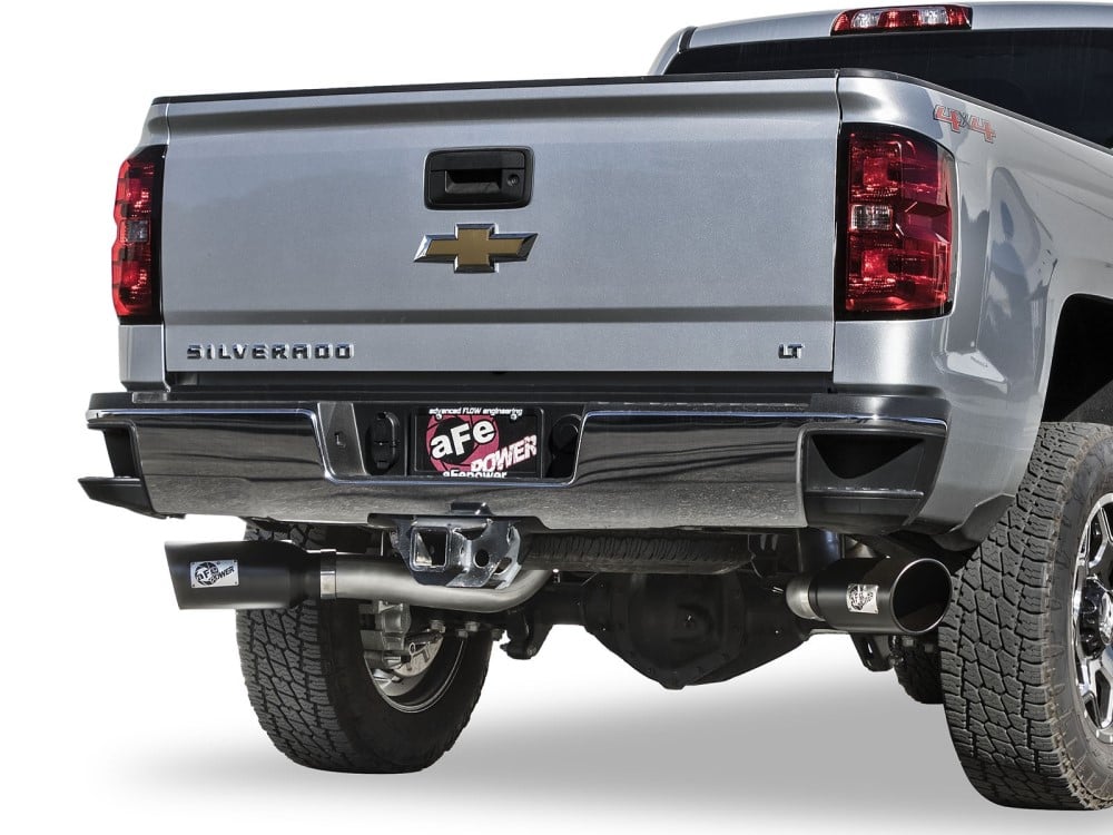 AFE ATLAS 4" Aluminized DPF-Back Exhaust System 2016 GM 6.6L Duramax LML