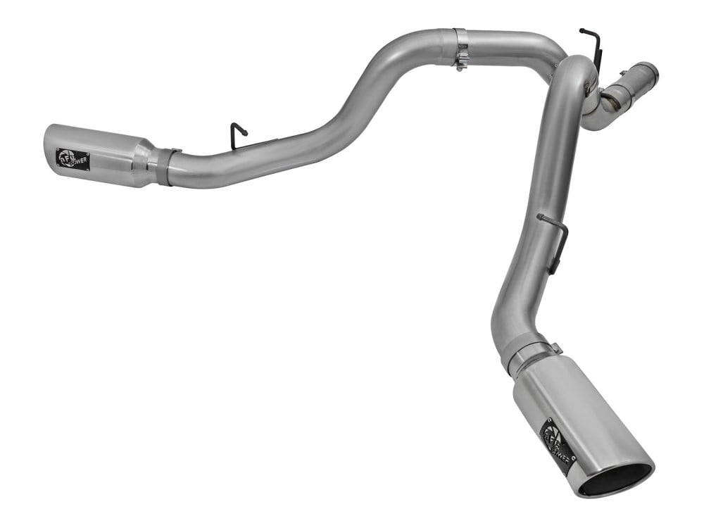 AFE Large Bore-HD 4" 409 Stainless Steel DPF-Back Dual Exhaust 2016 GM 6.6L Duramax LML