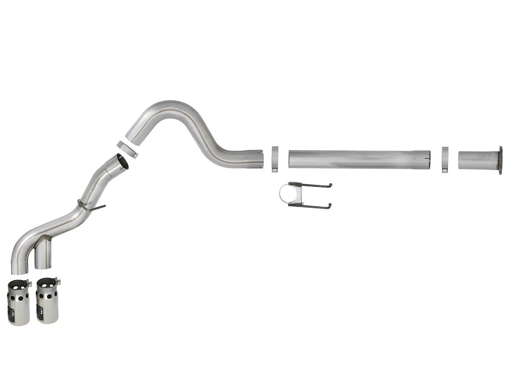 AFE Rebel XD Series 4" Stainless DPF-Back Exhaust system for 15-16 Ford 6.7L Powerstroke