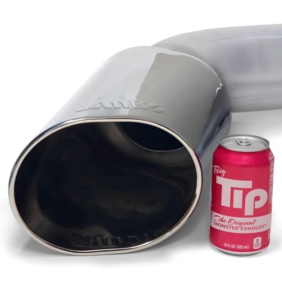 Banks 5-inch Monster Exhaust System with patented SideKick tip designed to reduce exhaust backpressure