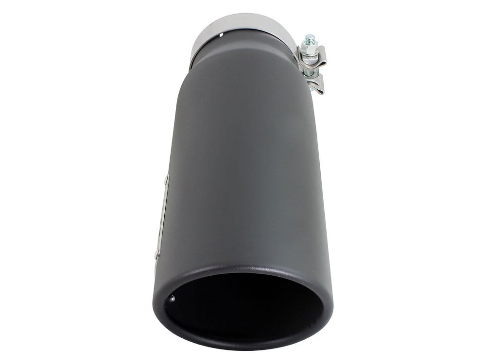 AFE Black Stainless Steel Rolled Angle Cut 4" x 5" x 15" Exhaust Tip
