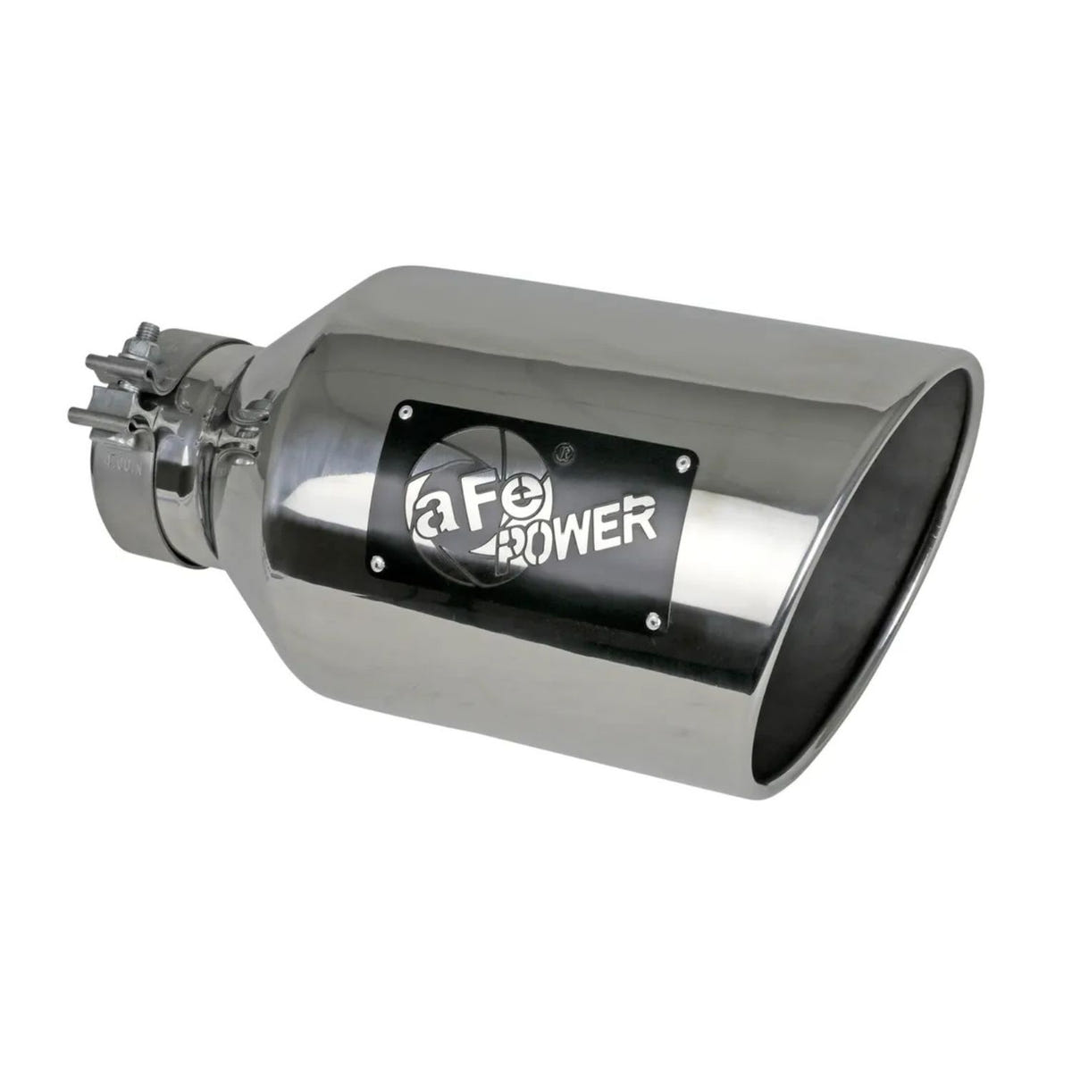 MACH Force-XP 4 inch polished stainless steel exhaust tip on diesel truck