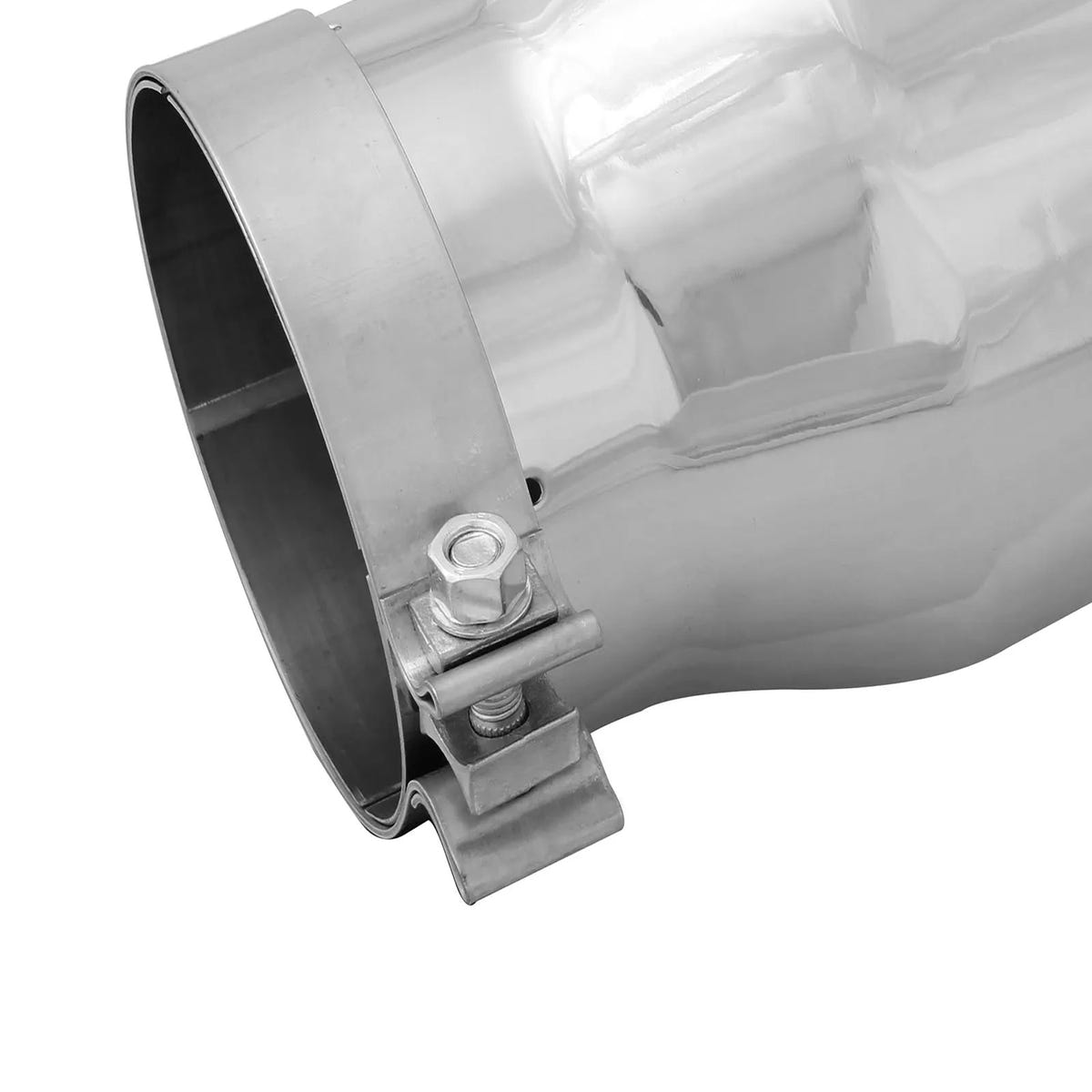 AFE Polished Stainless Steel Rolled Angle Cut 5" x 7" x 12" Exhaust Tip