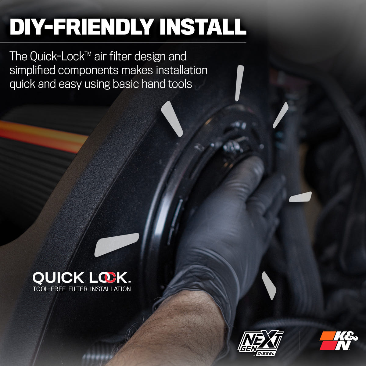 K&amp;N NEXTGEN Dry Flow Cold Air Intake for 20-26 Ford F-250 and F-350 6.7L Powerstroke