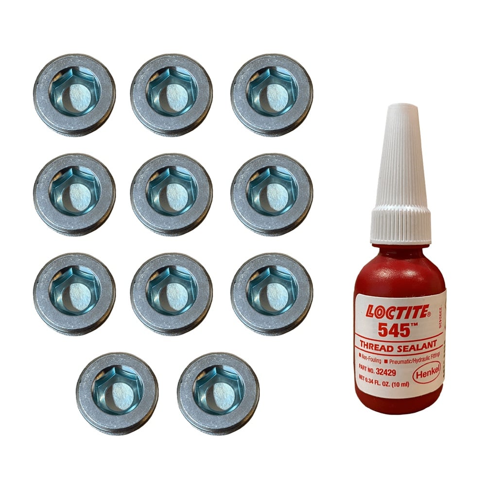 Power Driven Diesel Cylinder Head Thread-In Freeze Plug Kit for 03-18 Dodge and Ram 5.9L and 6.7L Cummins