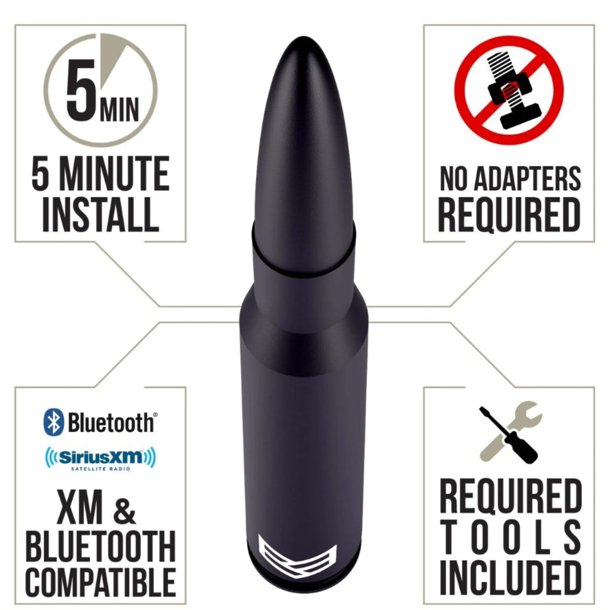 Ronin Factory Smartlock Bullet Antenna 20-23 Jeep Wrangler/Gladiator